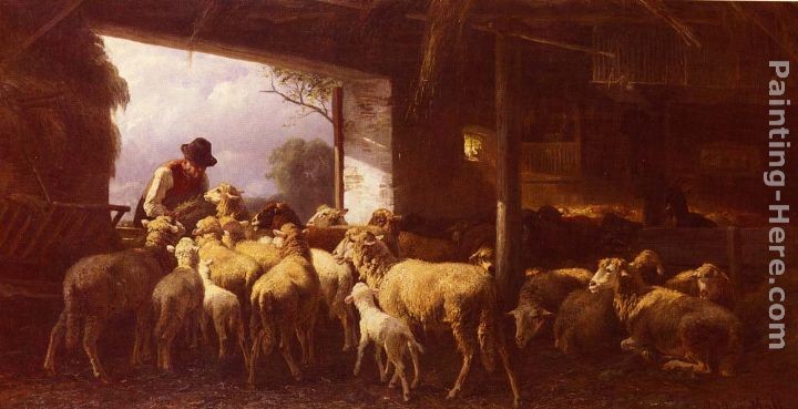 Christian Friedrich Mali Feeding The Sheep